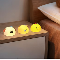 Juegos de Regalo de Navidad, Lámpara de Silicona Suave y Pequeña, Lámpara LED USB Recargable, Lámpara de Noche Regulable para Mesa de Noche