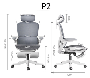 Hbada P2 <span class=keywords><strong>Human</strong></span> <span class=keywords><strong>Engineering</strong></span> Office Manager Chaise de bureau inclinable avec repose-pieds pour chaises de patron - Product Image 6