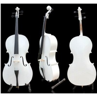 White/Black/Natural/Coffee Matte Finish Entry-Level Laminated Cello Beginner-Friendly Smooth Fingerboard Stable Tone