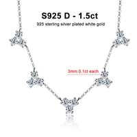 Vente en gros de colliers à maillons fins en argent 925 Moissanite avec étoile plaquée or Colliers du fabricant