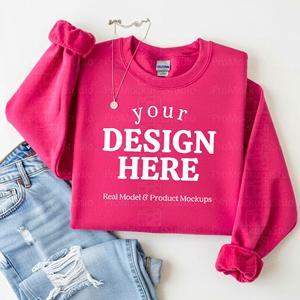 OEM ODM <span class=keywords><strong>Gildan</strong></span> 18000 Paquete de Maquetas de <span class=keywords><strong>Sudaderas</strong></span> de Cuello Redondo de 30 Colores, Maquetas de <span class=keywords><strong>Sudaderas</strong></span> Lisas de Alta Calidad con Vista Frontal Plana para Et - Product Image 5