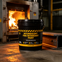 Revêtement Intumescent Polymère Ultra-Fin à Base de Polyurée Ignifuge et Imperméable, Peinture Isolante Thermique pour Acier Intérieur