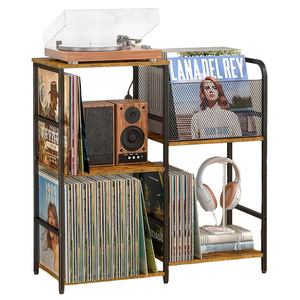 Étagère de rangement <span class=keywords><strong>pour</strong></span> <span class=keywords><strong>CD</strong></span> en bois moderne <span class=keywords><strong>pour</strong></span> collection de médias musicaux, <span class=keywords><strong>meuble</strong></span> polyvalent <span class=keywords><strong>pour</strong></span> le salon, armoires - Product Image 1