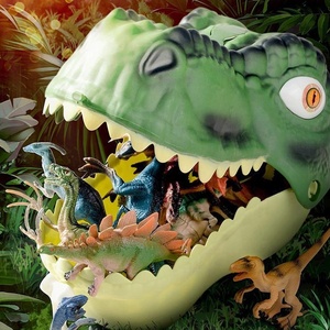 Plastic <strong>Mini</strong> 3D <strong>Dinosaur</strong> Toys Set Simulation Scene Mat <strong>Dinosaur</strong> Head Storage Box - Product Image 5