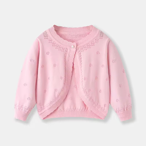Suéteres Minimalistas Coreanos al por Mayor para Niñas, Suéteres Dulces de Moda con Mangas Largas para Niñas - Product Image 1