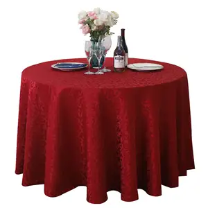 Jacquard Polyester Tablecloth Damask Wedding Home Hotel Round Dining Tablecloth Table Linens