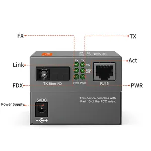 Transformieren Sie Ihre Medien konvertierung mit Media Converter Prime: RJ45 zu SC Fiber Transceiver, der 10/100Base-TX zu 100Base-FX unterstützt