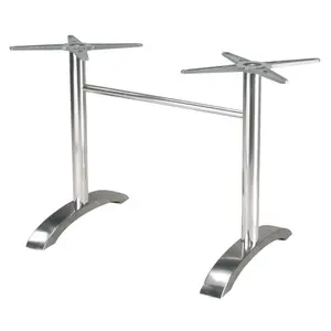 テーブルベーススタンド用モダンメタル屋外エレガントデザイン調節可能なメッキメタルアルミベース