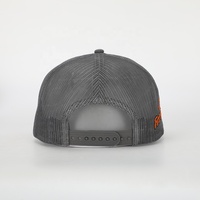 Gorra de Camionero de Gamuza Personalizada de 5 Paneles al por Mayor, Gorras con Parche Bordado Tejido y Cierre a Presión de Malla, Sombrero de Camionero de Alta Calidad para Hombre