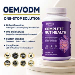 Capsules de Probiotiques Prébiotiques OEM 50 Milliards d'UFC Multi-Souches pour la Santé Digestive Intestinale, Sans OGM, Végétaliennes, Vente en Gros - Product Image 1