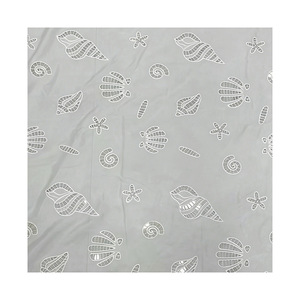Tessuto in Pizzo di Cotone Puro Stile Spiaggia con Ricamo a Conchiglia e Stella Marina Tagliato al <span class=keywords><strong>Laser</strong></span> per Abiti e Gonne - Product Image 5