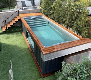YG YG-008 Piscina Contenedor <span class=keywords><strong>de</strong></span> 40 pies con Estructura <span class=keywords><strong>de</strong></span> Acero <span class=keywords><strong>y</strong></span> <span class=keywords><strong>Piedra</strong></span> Sinterizada, Diseño Transicional Duradero, 1 Año <span class=keywords><strong>de</strong></span> Garantía, para Uso Residencial - Product Image 2