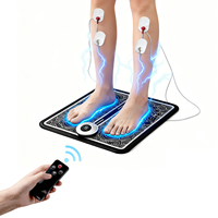 WLX Tapis EMS Économique Facile à Transporter avec Télécommande Sans Fil pour Neuropathie, Tapis de Massage Électrique EMS TENS pour les Pieds