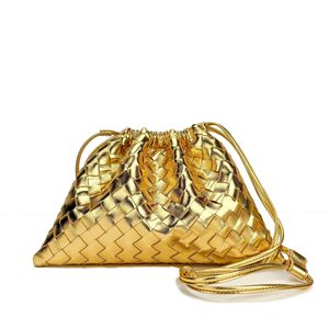 Sacs à main pour femmes en cuir véritable de luxe, imperméables, tissés, à bandoulière, sac fourre-tout, capacité jusqu'à 1L, pour les trajets quotidiens - Product Image 5