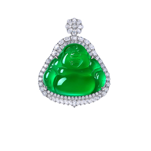 FANYA FYXL1264 Colgante budista de Buda de aleación chapada en oro con circonia, ideal como regalo de boda. - Product Image 1