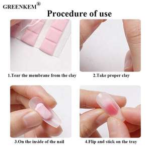 3 colores 30 unids/bolsa gran oferta arcilla <span class=keywords><strong>para</strong></span> práctica de <span class=keywords><strong>uñas</strong></span> soporte de exhibición puntas falsas manicura herramientas de <span class=keywords><strong>uñas</strong></span> pegamento adhesivo arcilla - Product Image 5