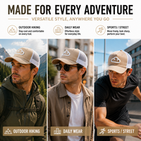 5 Gorras Trucker Vintage Lavadas Lisas con Efecto Desgastado para Hombre y Mujer (5 Colores) Poliéster/Algodón con Hebilla Metálica