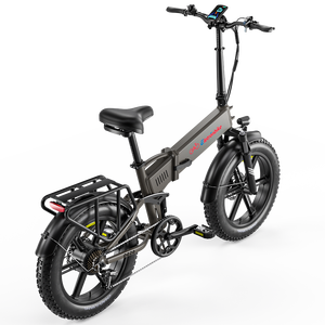 Bicicleta Eléctrica Plegable de 20 Pulgadas con Neumáticos Anchos, Desbloqueo NFC, Pantalla LED, Suspensión Completa, Motor sin Escobillas de 55 Nm, Freno de Disco Hidráulico, Carga Máxima de 624 Wh - Product Image 1
