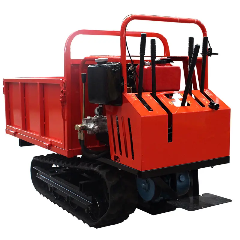 Super promotions Mini crawler carrier Agricultural orchard mountain diesel all-terrain small dump truck crawler dumper