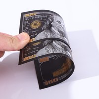Billet de banque en plastique personnalisé, 100 dollars américains, impression colorée, feuille d'or, pour mariage, anniversaire, durable, nouveautés