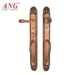 ANG Accueil Hôtel Utilisation Anti Indiscrétion Style Européen De Luxe Antique Rouge Bronze Laiton Poignée Serrure De Porte Prix - Product Image 3