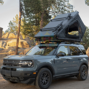 Tente de toit en aluminium Echelle Triangle Hard Shell Tente de toit pour voitures SUV Auvent arrière de voiture Outdoor Adventure Companion - Product Image 4