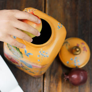 Juego de Recipientes de Cerámica Americana con Tapa para Almacenamiento, Decoración del Hogar, Recipiente para <span class=keywords><strong>Té</strong></span> y Vino - Product Image 2