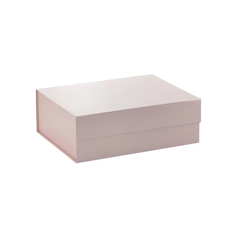 Большая роскошная розовая жесткая Магнитная складная бумажная упаковочная коробка с логотипом на заказ, Подарочная коробка для упаковки