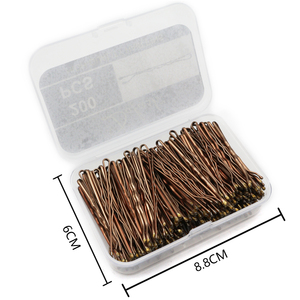 Lirong กิ๊บติดผมโลหะสีดำ200ชิ้น,กิ๊บติดผมสำหรับตกแต่งผม (สีน้ำตาล/กล่อง) - Product Image 3