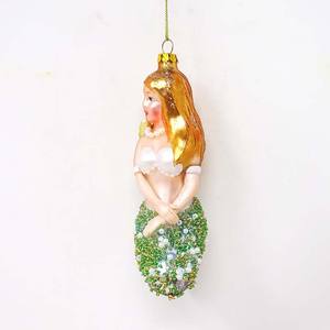 Vente en gros décorations du nouvel an chinois 2025 ornements de sirène jouant avec des poissons - Product Image 2