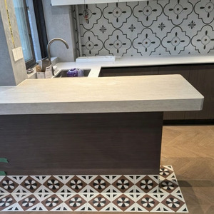 Gabinetes de Cocina Prefabricados con Encimera de Piedra Sinterizada, Bordes Planos/Redondeados, Azulejos de Granito, Mármol y Porcelana con Acabado Suave para Comedor - Product Image 2