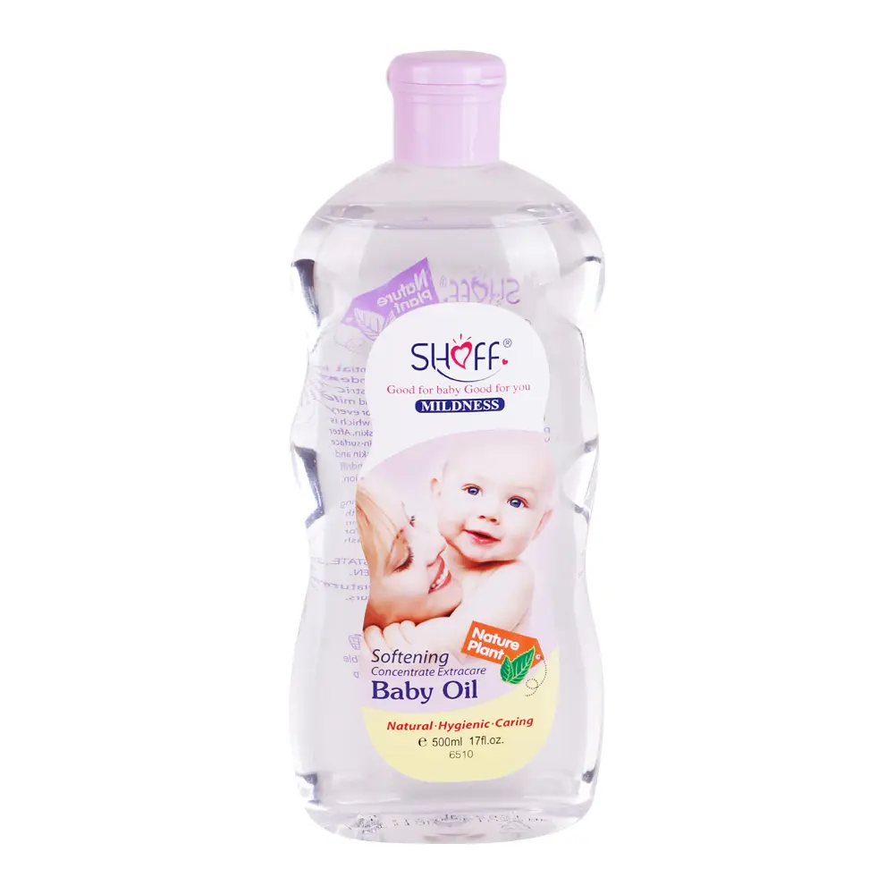500ml óleo para bebê etiqueta privada shoff, nutritivo, original, garrafa de óleo de bebê