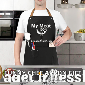 <span class=keywords><strong>Tablier</strong></span> de cuisine imperméable et résistant à l'huile pour homme, avec poches, sans manches, cordon de serrage, idéal pour anniversaire/Fête des Pères/Anniversaire de mariage - Product Image 2