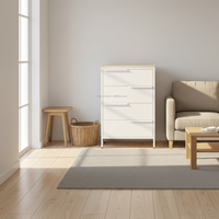 Commode d'angle moderne en acier multi-niveaux avec 4 tiroirs pour salon