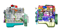 Mitsubishi S6K S4K S4S S6R S12R Kit de revêtements de cylindre de segments de piston de moteur 4 moteurs diesel de cylindre pièces de rechange durables