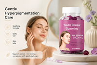 Gummies de beauté pour jeunes OEM, 60 pièces, formule naturelle douce, stimule l'immunité, favorise la croissance des cheveux, hydrate la peau, complément alimentaire pour adultes, fabrication en usine