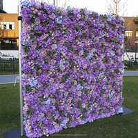 QSLH-CF274 enrouler fleur mur tissu Rose fleur mur violet fleur toile de fond violet mariage scène décoration