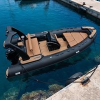 Bateau semi-rigide Hypalon Méditerranéen 5,2 m, coque en GRP de luxe, console centrale, yacht gonflable rigide, tender, croiseur côtier haut de gamme