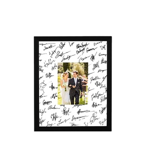 Cadre photo souvenir de mariage en gros avec signature des invités, fente photo 5*7 pouces, passe-partout en carton blanc - Product Image 1