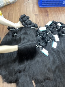 Precio de fábrica Color recto natural Negro 100% Cutícula virgen humana alineada Paquetes de cabello vietnamita crudo Fábrica de Vietnam - Product Image 4