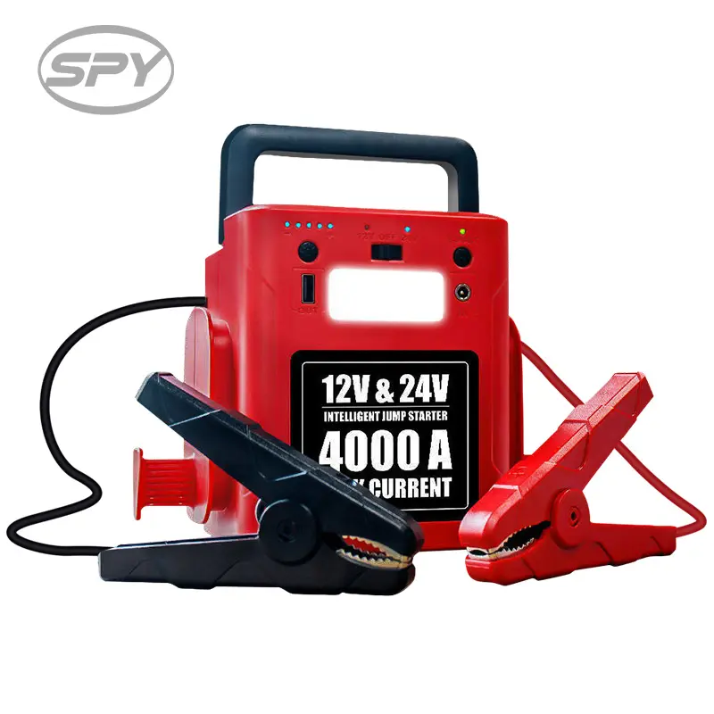 Spy 12V 24V Jump Starter Met Draagbare Power Bank Mobiele Oplader Voor Vrachtwagens Alle Auto Motorfietsen Draagbare Krachtige Springstater