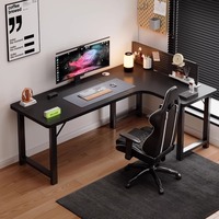Bureau de jeu RGB de haute qualité, bureau d'ordinateur de direction, bureau de jeu en forme de L pour coin de bureau