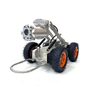Rapor ile elektrikli kaldırma pis su borusu muayene robotu kanalizasyon paletli Robot kamera