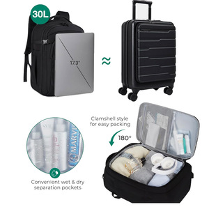 Weekender Women's Computer <strong>Bags</strong> Carry on 17.3 Inch Female <strong>Lady</strong> Travel Backpack Business <strong>Laptop</strong> <strong>Bag</strong> with Usb Charging Hole - Product Image 3