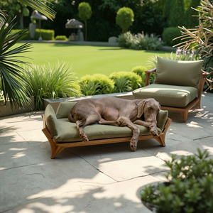Lit de couchage pour animaux de compagnie en chêne massif de haute qualité, surélevé, pour intérieur, OEM - Product Image 3