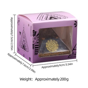 6.5CM doğal 7 çakra Orgone piramitleri ham şifa kristal kuvars Gem taş piramit süs ev dekor için - Product Image 4