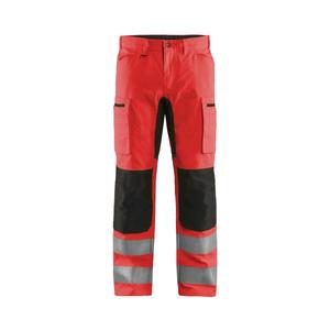 Blaklader-158518115599C152กางเกง Hi-Vis ยืดสีแดง/ดำ-7330509703489ชุดทำงาน HI-VIS - Product Image 1