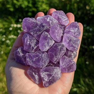 Batu Amethyst Mentah Alami, Kristal Amethyst, Batu Diffuser Aromaterapi, Ornamen Kristal, Batu Dekoratif, Grosir - Product Image 1
