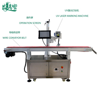 Marqueur laser UV à positionnement CCD avec convoyeur personnalisé pour l'identification de la date de production et la gravure de logos sur les crayons à sourcils