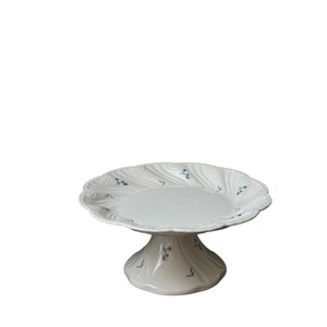 Assiette à gâteau et à dessert en porcelaine à motif végétal French <span class=keywords><strong>Muse</strong></span>, plateau sur pied, style rétro, luxe léger, décoration d'intérieur - Product Image 5